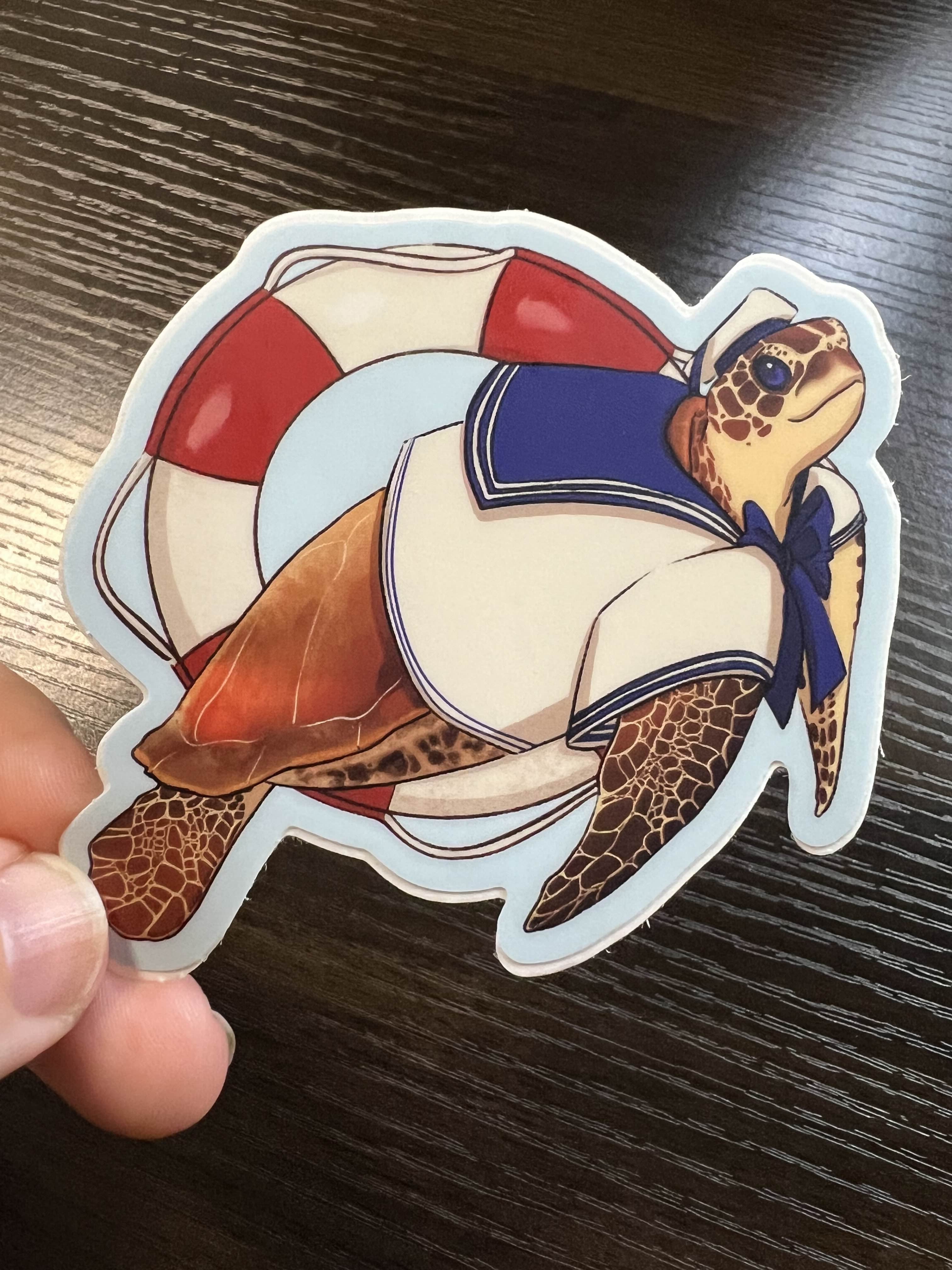 Sailor Turtle Sticker