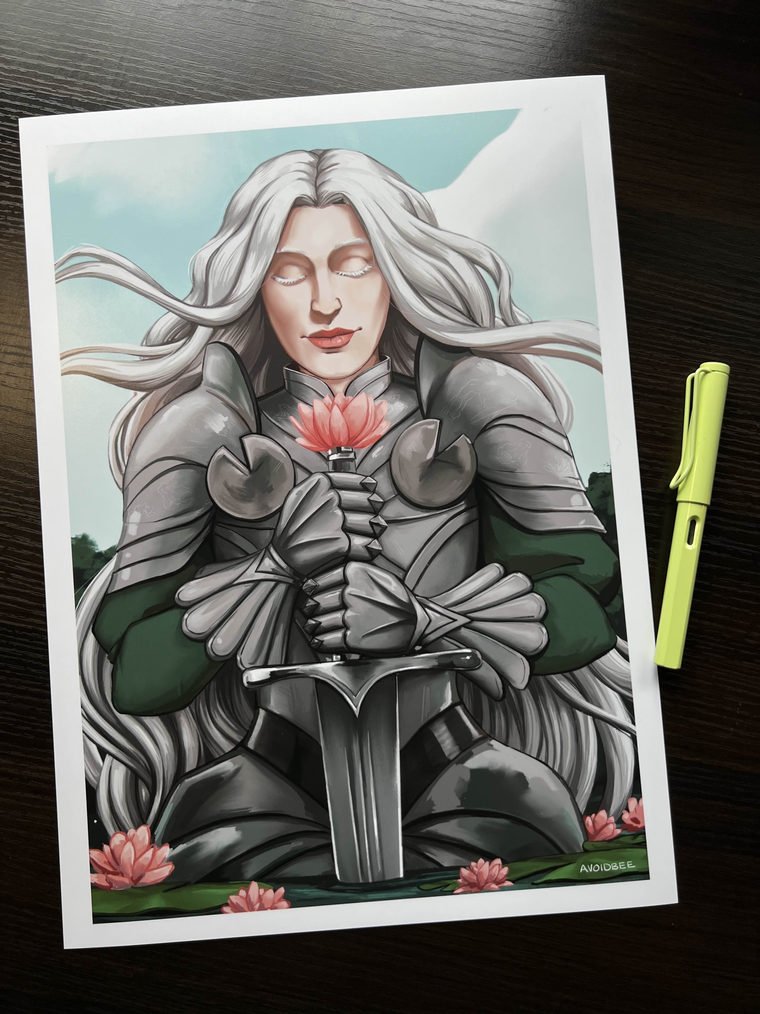 Lily, Knight of Frogs Print