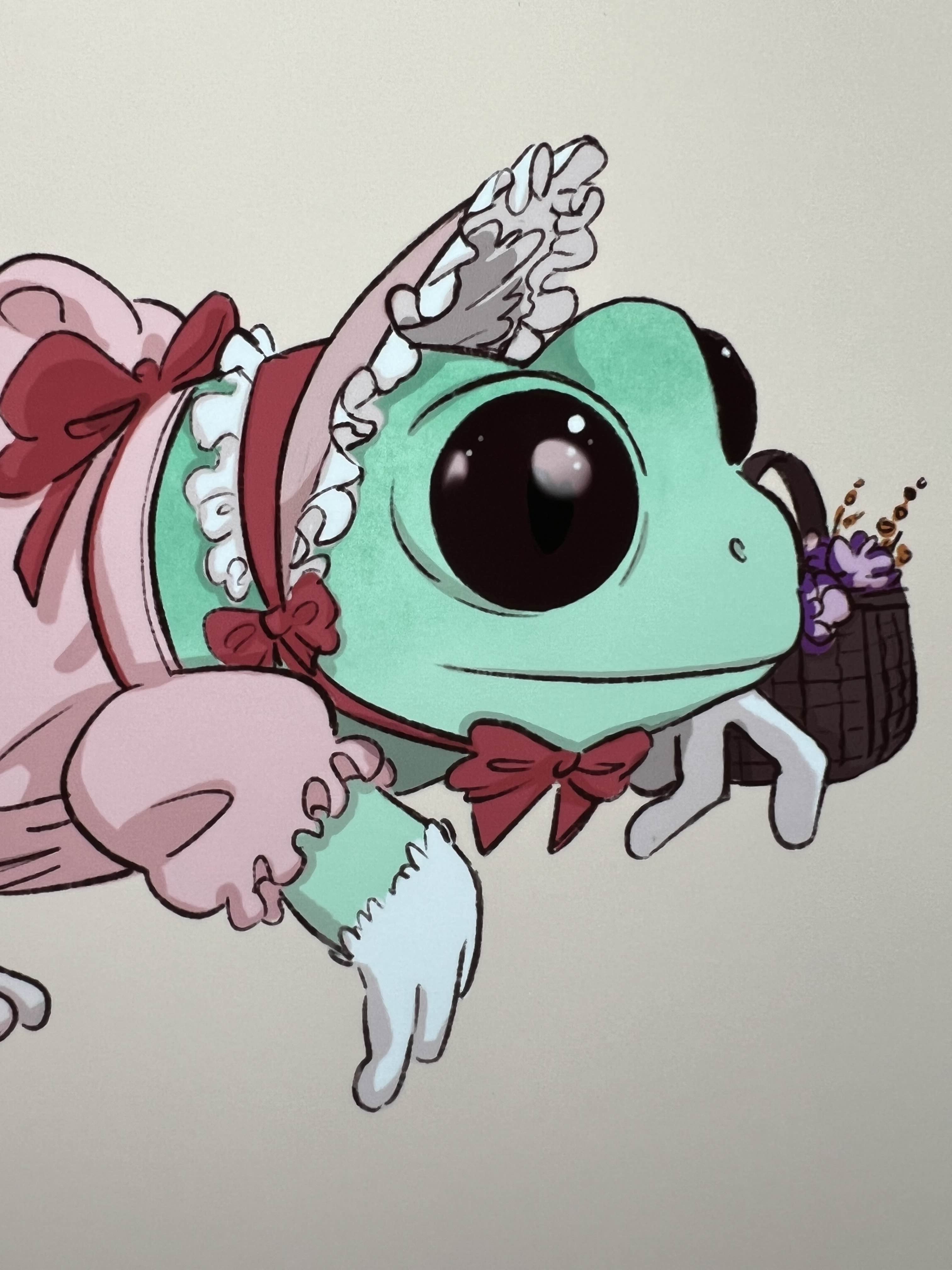 Maiden Frog Print