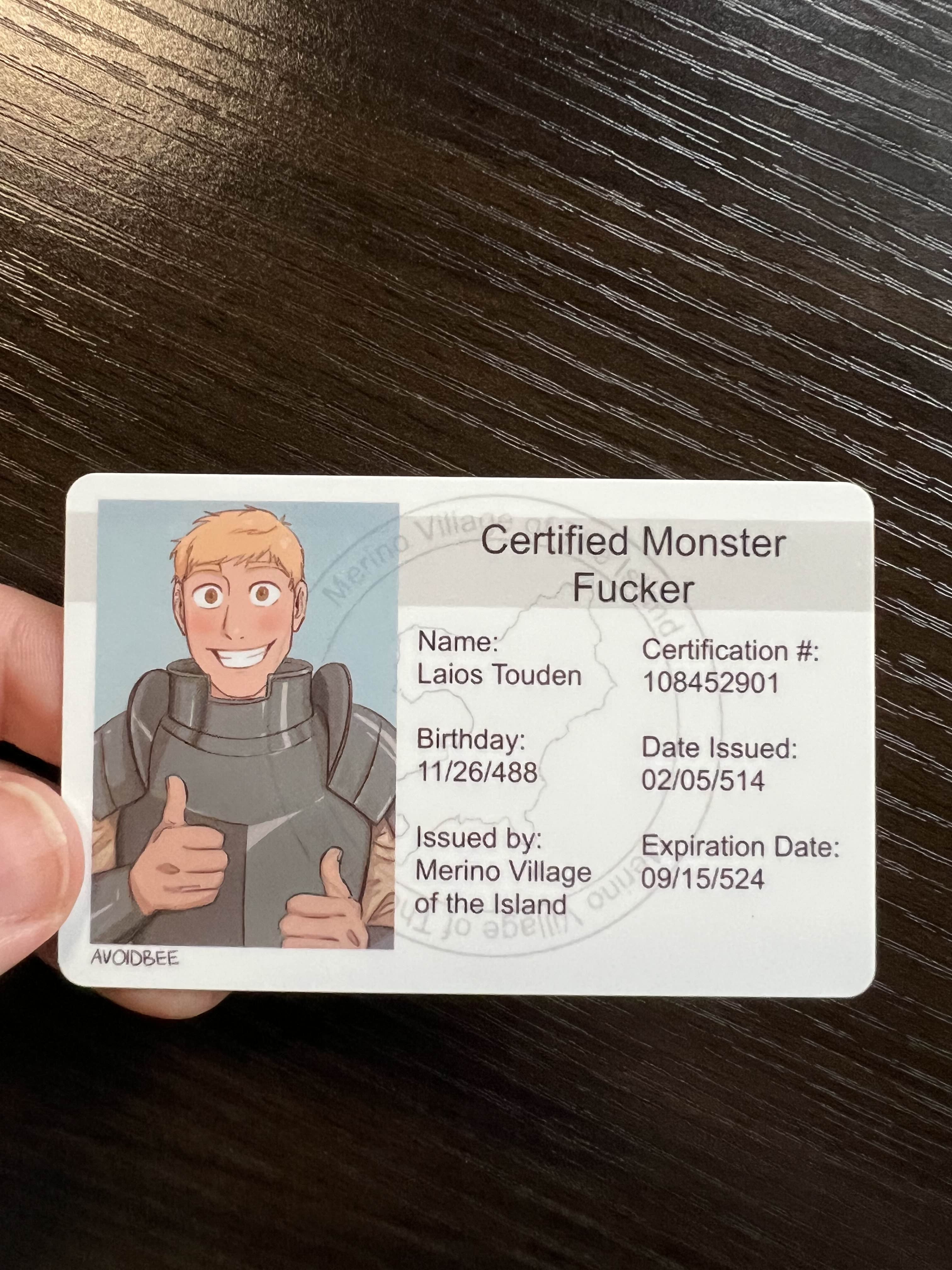 Laios Monster F****R Card