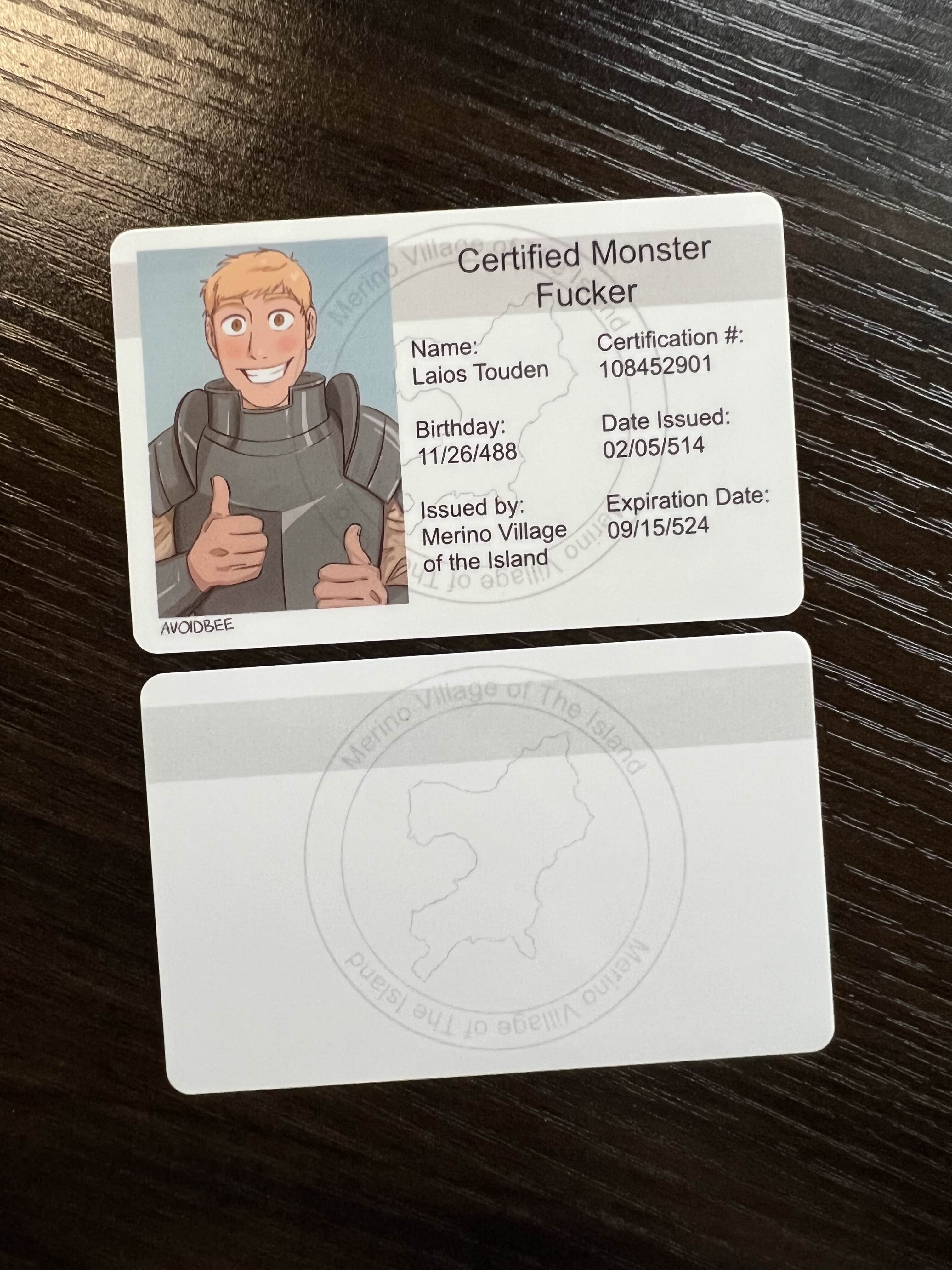 Laios Monster F****R Card