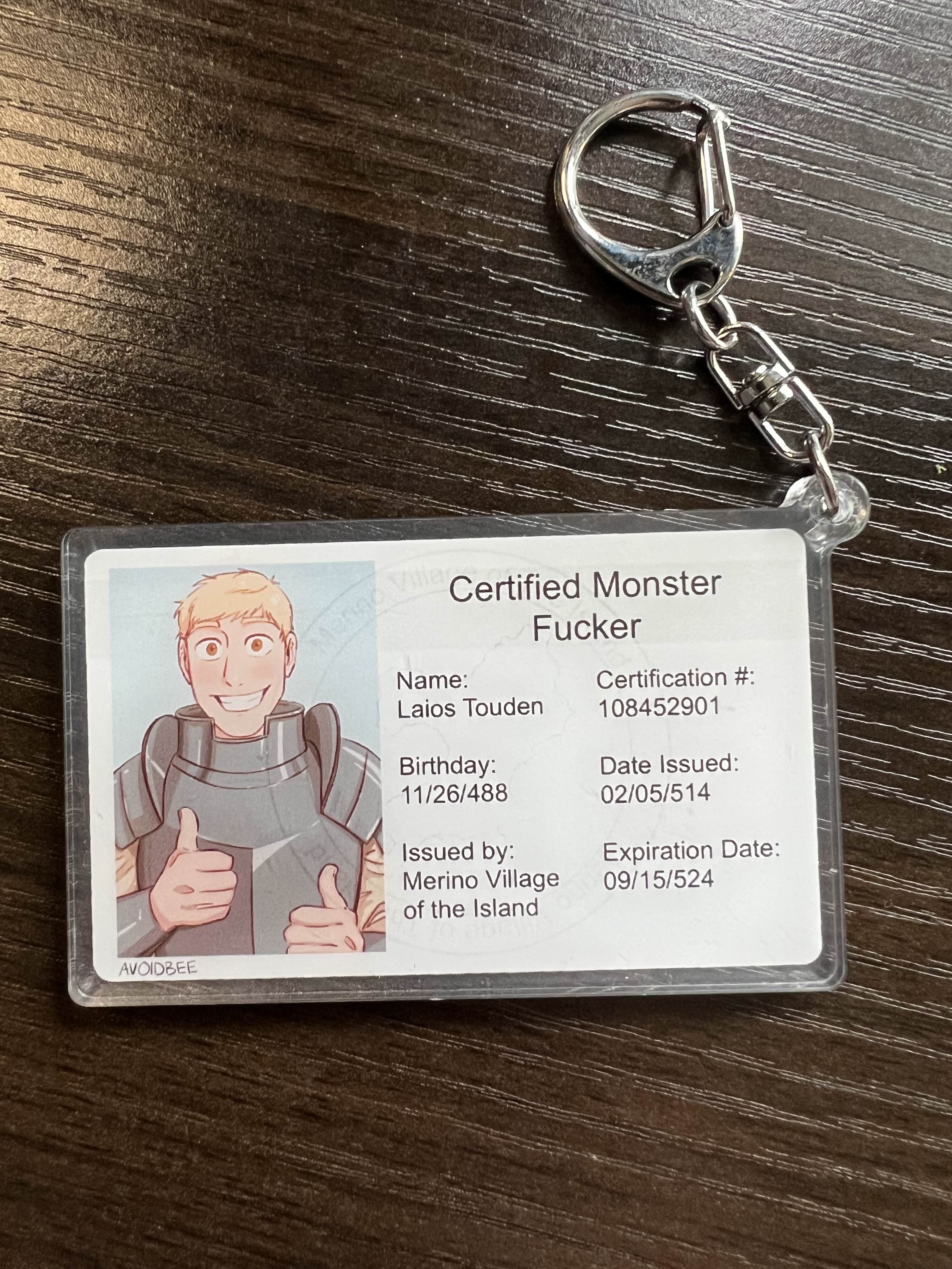 Laios Monster F****R Certification Charm