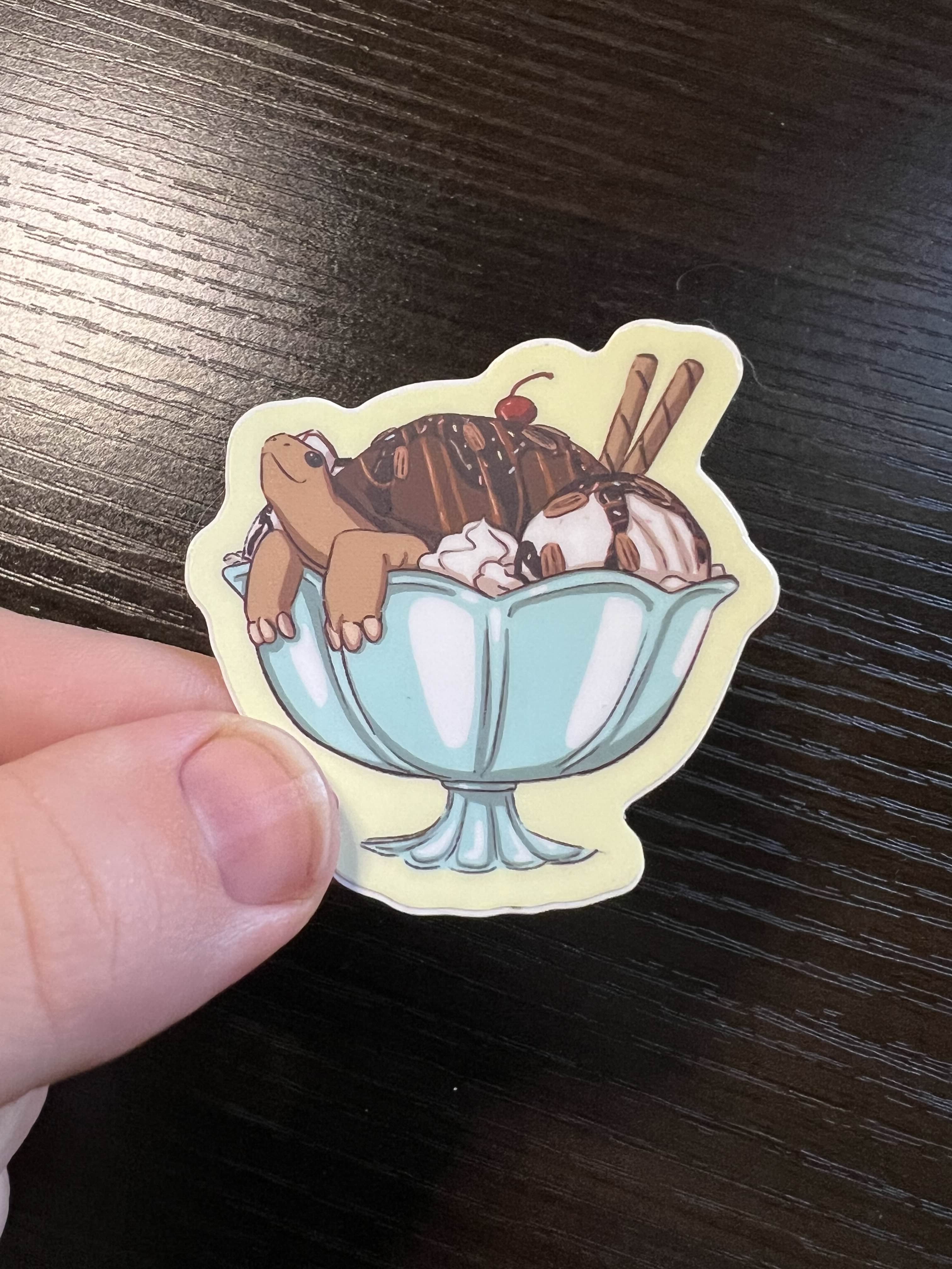 Turtle Sundae Sticker